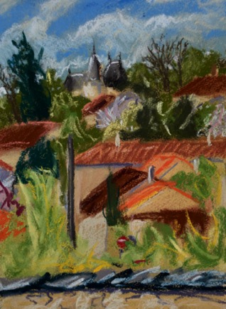 Roof tops and spires
Ruffec, Charente
Pastel on Paper, 2022, 23cm x 31cm Roof tops and spires
Ruffec, Charente
Pastel on Paper, 2022, 23cm x 31cm